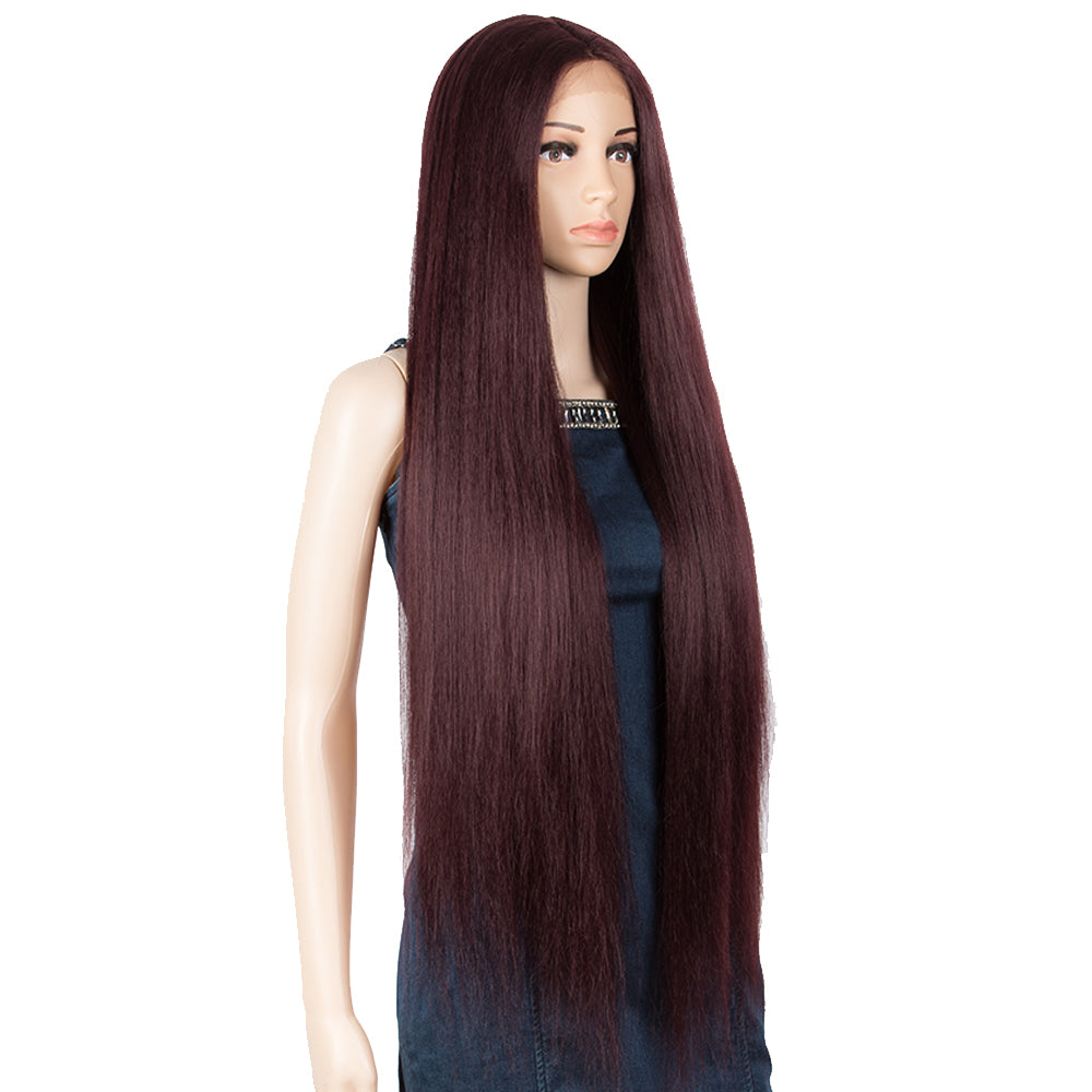 NOBLE Synthetic Lace Front Wigs | 37 inch Super Long Straight Lace Wig Preplucked | Softer Bio Hair Wig 5 Colors - Noblehair
