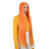 38 inch Super Long Straight Lace Wig | Preplucked Lace Front Straight Wigs | Red Wig | noble