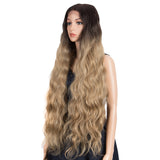 NOBLE FREYA Synthetic Lace Front Wigs | 38 inch Long Wavy Wig | Ombre Light Brown Wig - Noblehair