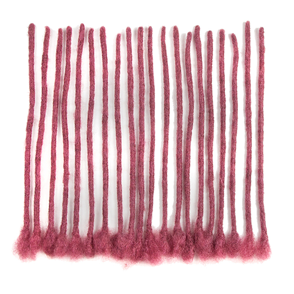 NOBLE Human Hair Dreadlock Extensions | Crochet Braiding Hair Extension | Handmade Locs Rose Pink Color - Noblehair