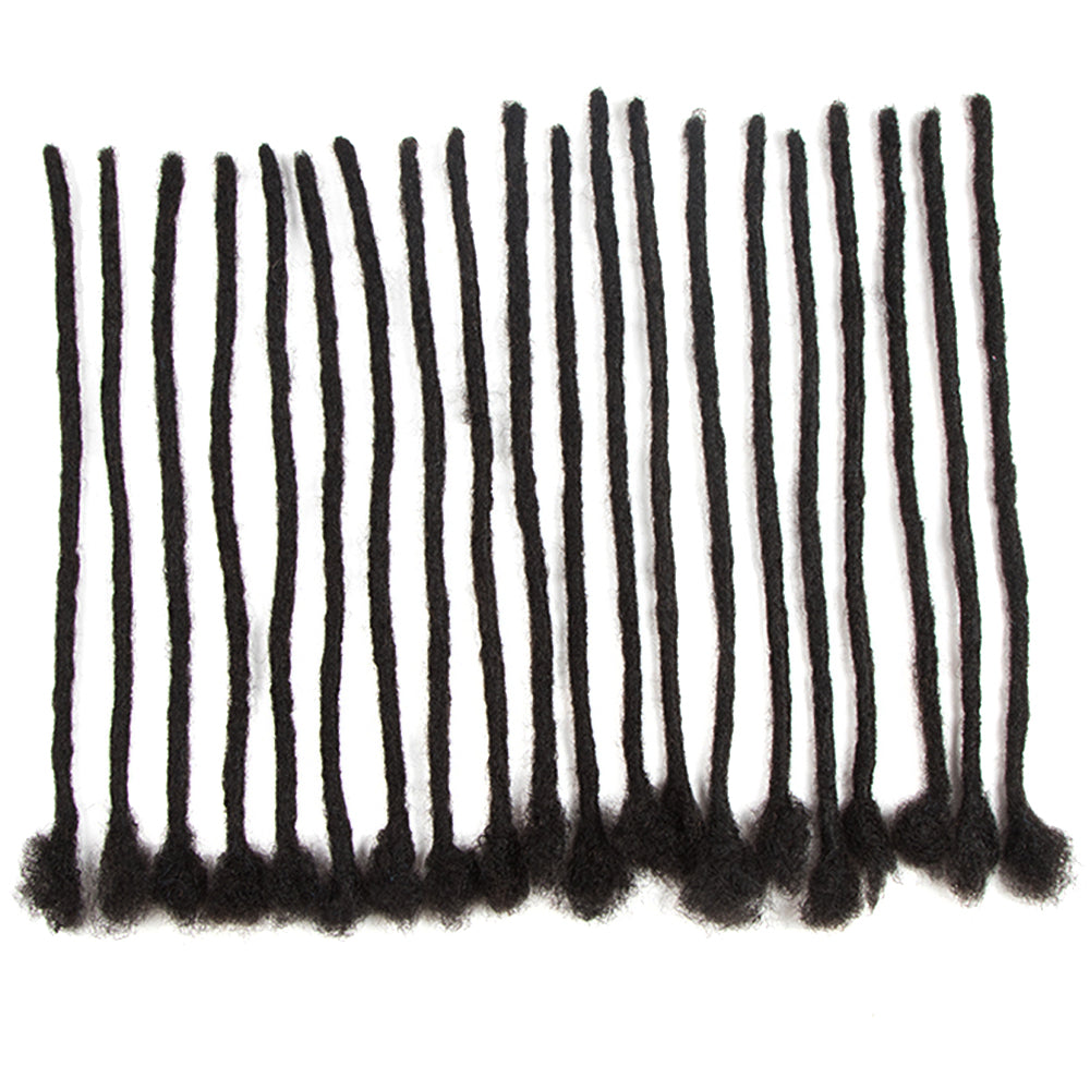 NOBLE Human Hair Dreadlock Extensions | Crochet Braiding Hair Extension | Handmade Locs Natural Black - Noblehair