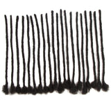 NOBLE Human Hair Dreadlock Extensions | Crochet Braiding Hair Extension | Handmade Locs Natural Black - Noblehair