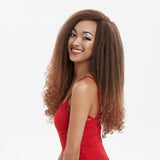 NOBLE MAKER Synthetic Lace Front Afro Dreadlock Wig | 21 inch Instant Weave 6 inch Side Lace Part Brown Wig - Noblehair