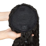 NOBLE Synthetic Ponytails for Women | Straight Clip in Ponytail and Curly Drawstring Ponytail |31 Inch Ponytails 2 Pieces/Pack - Noblehair