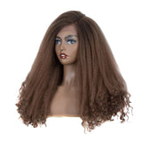 NOBLE MAKER Synthetic Lace Front Afro Dreadlock Wig | 21 inch Instant Weave 6 inch Side Lace Part Brown Wig - Noblehair