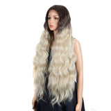 NOBLE FREYA Synthetic Lace Front Wigs | 38 inch Long Wavy Wig | Ombre Streamer Blonde Wig - Noblehair