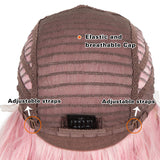 NOBLE Synthetic Lace Front Wig | 41 Inch Curly Wavy Lace Front Middle Part Wig HD Lace Wig | Light Pink Bohemian Wig - Noblehair