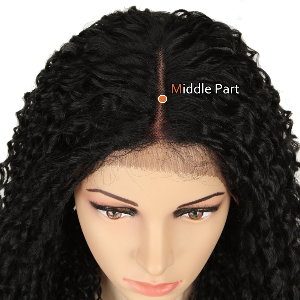 NOBLE Synthetic Lace Front Wig |  38 Inch Long Naturally Curly | Ombre Blonde | Super L-Curl - Noblehair