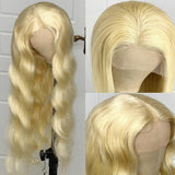 40Inch 613 Blonde Lace Front Wig Human Hair Body Wave HD 13x4 Lace Frontal Wig Pre Plucked Tranparent Lace For Women