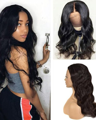 QVR Remy Human Hair 360 Lace Wig Body Wave 9A