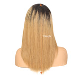 NOBLE Human Hair Lace Front Wig | 19 Inch Lob Straight Hair | Ombre Blonde | F Jennifer - Noblehair