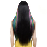 NOBLE 13*7 Synthetic Lace Frontal Wigs | 30 Inch Long Straight Lace Wig Ombre Color Wig | CHERYL - Noblehair