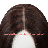 NOBLE Synthetic Clip in Hair Topper | Silica gel Lace Top Hair Pieces|#TTP4-33 Hair Toupee - Noblehair