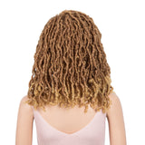 NOBLE Synthetic Lace Front Faux Locs Wigs With Bangs for Women | 15 Inch Dreadlock Wigs| 6 Colors Available - Noblehair
