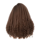 NOBLE MAKER Synthetic Lace Front Afro Dreadlock Wig | 21 inch Instant Weave 6 inch Side Lace Part Brown Wig - Noblehair