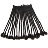 NOBLE Human Hair Dreadlock Extensions | Crochet Braiding Hair Extension | Handmade Locs Natural Black - Noblehair