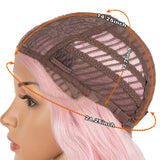 NOBLE Synthetic Lace Front Wig | 41 Inch Curly Wavy Lace Front Middle Part Wig HD Lace Wig | Light Pink Bohemian Wig - Noblehair