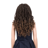 NOBLE GODDESS Synthetic 4*4 Lace Frontal Faux Locs Braids Wigs With Bangs Baby Hair Pre-Plucked | 24 inch Goddess Locs Wig - Noblehair