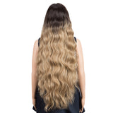 NOBLE FREYA Synthetic Lace Front Wigs | 38 inch Long Wavy Wig | Ombre Light Brown Wig - Noblehair