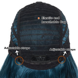 NOBLE Synthetic Lace Front Wig | 41 Inch Curly Wavy Lace Front Middle Part Wig HD Lace Wig | Dark Blue Bohemian Wig - Noblehair