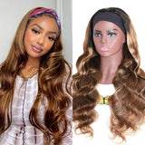 NOBLE Human Hair Headband Wigs | Super Soft Body Wave Human Hair Wig | 14-28 Inch Headband Wigs 2 colors - Noblehair
