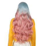 NOBLE Synthetic Lace Front Wig | 29 Inch Body Wavy Lace Front Side Part Wig HD Lace Wig | Fog Pink Color Arika - Noblehair