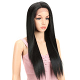 NOBLE Quinn 4*4 Synthetic Lace Frontal Wigs丨27 Inch Long Straight Wig like human hair丨1B - Noblehair