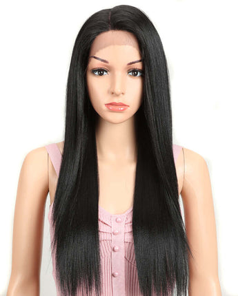 NOBLE Quinn 4*4 Synthetic Lace Frontal Wigs丨27 Inch Long Straight Wig like human hair丨1B - Noblehair