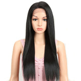 NOBLE Quinn 4*4 Synthetic Lace Frontal Wigs丨27 Inch Long Straight Wig like human hair丨1B - Noblehair