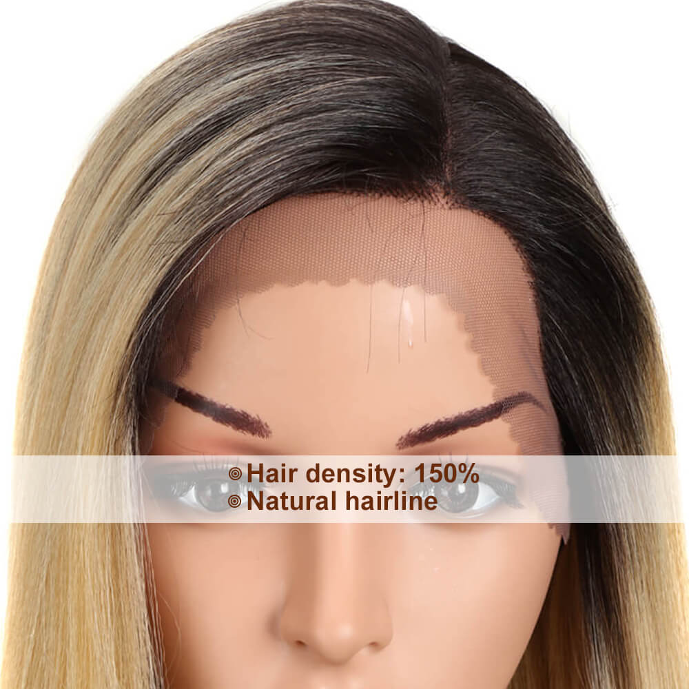 NOBLE Quinn 4*4 Synthetic Lace Wigs丨27 Inch Long Straight Wig like human hair丨Ash Blonde - Noblehair