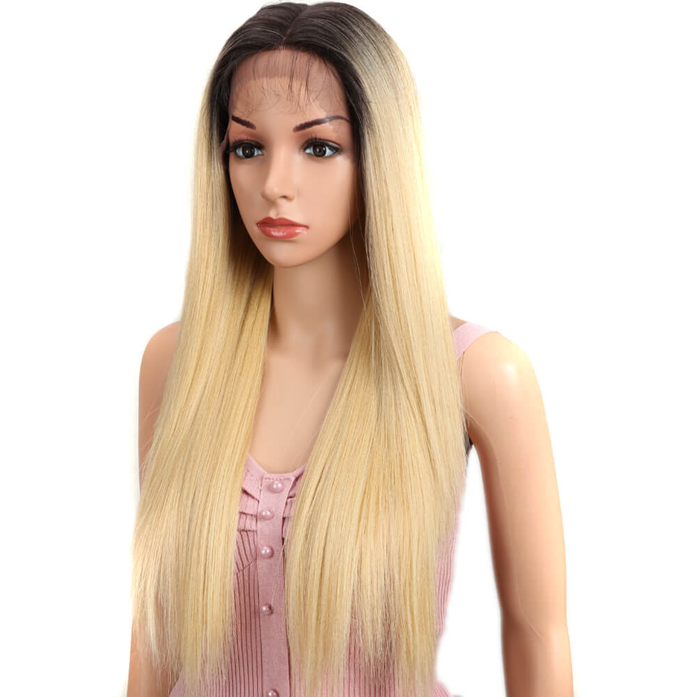 NOBLE Quinn 4*4 Synthetic Lace Wigs丨27 Inch Long Straight Wig like human hair丨Honey Blonde - Noblehair