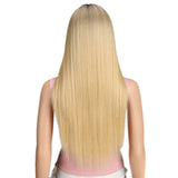 NOBLE Quinn 4*4 Synthetic Lace Wigs丨27 Inch Long Straight Wig like human hair丨Honey Blonde - Noblehair