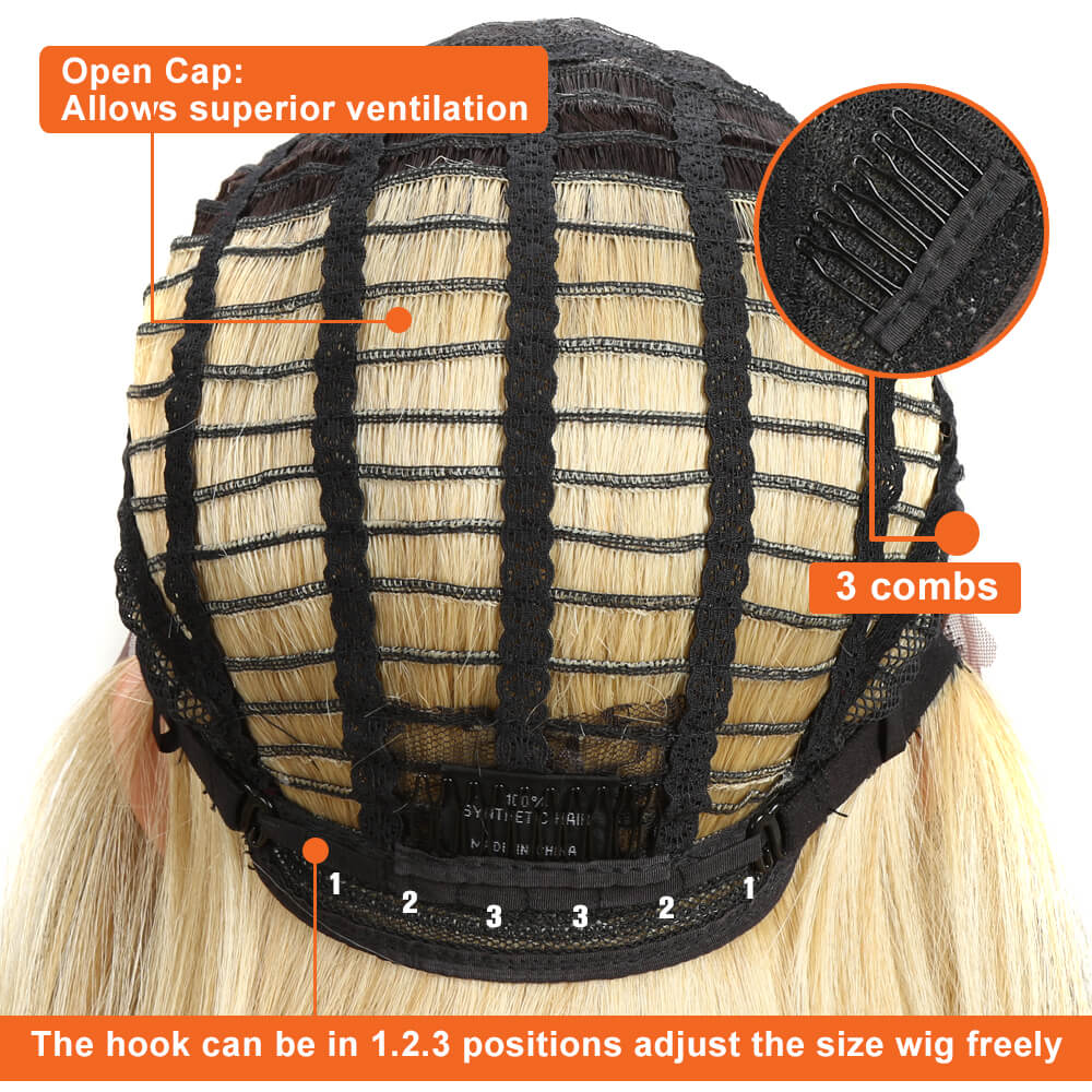 NOBLE Quinn 4*4 Synthetic Lace Wigs丨27 Inch Long Straight Wig like human hair丨Honey Blonde - Noblehair