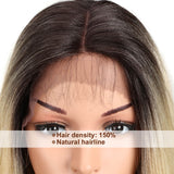 NOBLE Quinn 4*4 Synthetic Lace Wigs丨27 Inch Long Straight Wig like human hair丨Ombre Blonde - Noblehair
