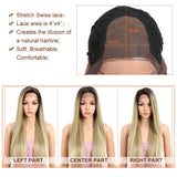 NOBLE Quinn 4*4 Synthetic Lace Wigs丨27 Inch Long Straight Wig like human hair丨Honey Blonde - Noblehair