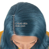 NOBLE Synthetic Lace Front Wig | 29 Inch Body Wavy Lace Front Side Part Wig HD Lace Wig | Fog Blue Color Arika - Noblehair