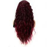 NOBLE Easy 360 Synthetic HD Lace Frontal Wigs | 28 Inch Long Curly Dark Red Wig | Sophisticate - Noblehair