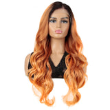 NOBLE Easy 360 Synthetic HD Lace Frontal Wigs For Women| 29 Inch Loose Wave | Orange Arika - Noblehair