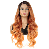 NOBLE Easy 360 Synthetic HD Lace Frontal Wigs For Women| 29 Inch Loose Wave | Orange Arika