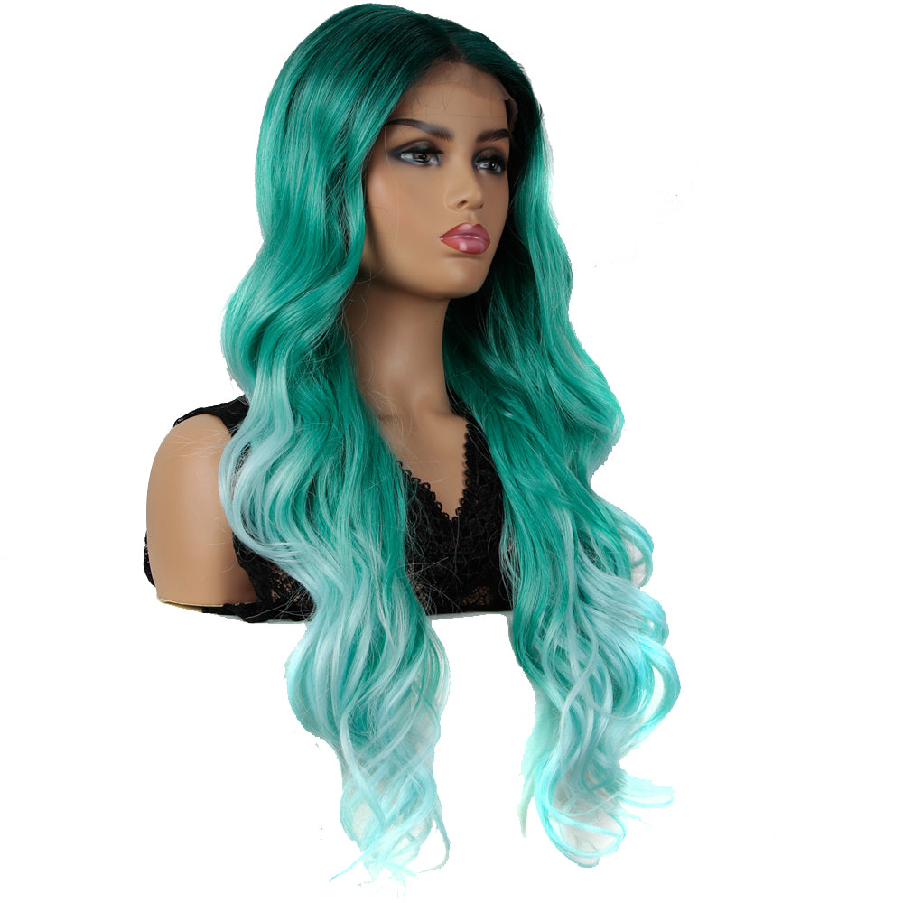 NOBLE Easy 360 Synthetic HD Lace Frontal Wigs For Women| 29 Inch Loose Wave | Light Blue Arika - Noblehair
