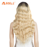 NOBLE Synthetic Long Wavy Wig with Bangs | 26 Inch Non Lace Loose wigs | Blonde Color | CARLA - Noblehair