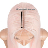 NOBLE Synthetic 4.5 Inch Middle Part Lace Front Wigs丨28 Inch long straight Cream Pink Wig| Allure - Noblehair