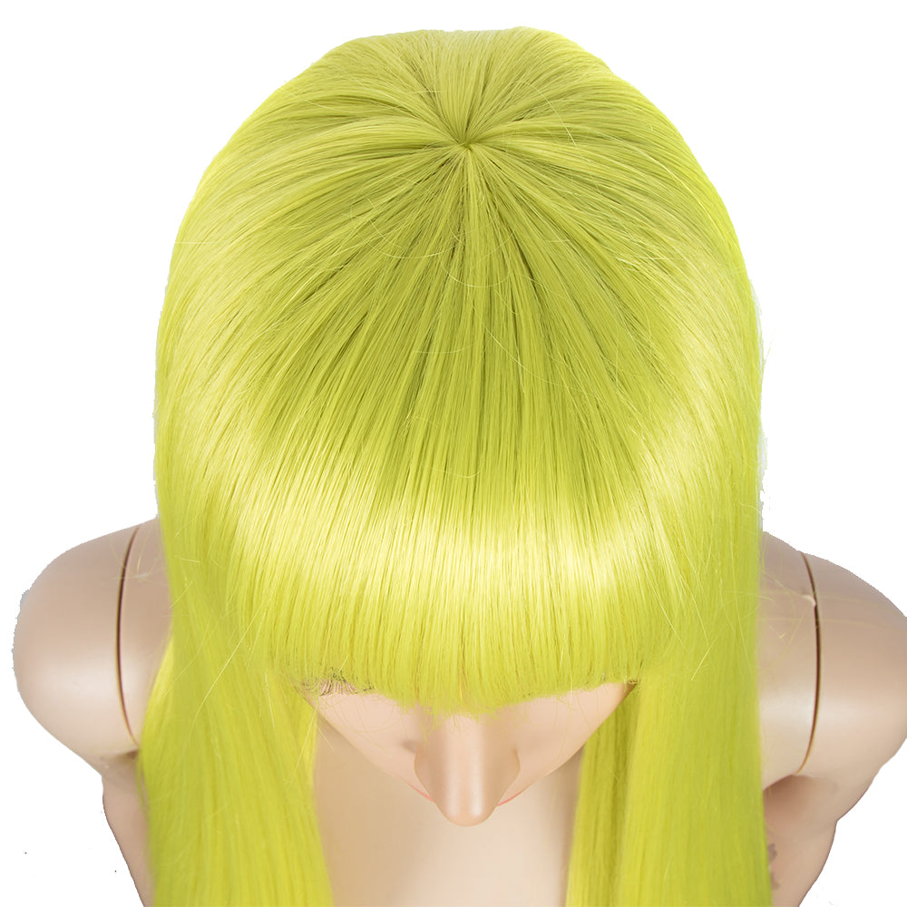 NOBLE Synthetic Non Lace Wig | 32 Inch long straight Wigs with Bangs | Lemon Color Wig JOYO - Noblehair