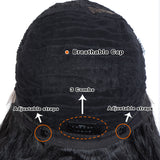 NOBLE Synthetic Lace Front Wigs | Natural Wavy Lace Front Wig Side Part Wig | 14 Inch Colorful Wig For Women - Noblehair