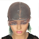 NOBLE 13*7 Synthetic HD Lace Frontal BOB Wig |10 inch Short Lace Wig | Grey Green Wigs - Noblehair