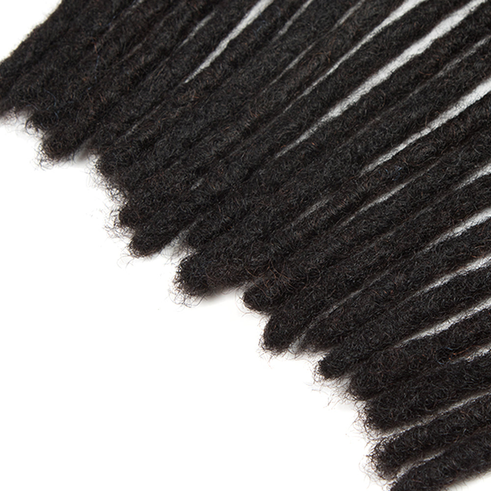 NOBLE Human Hair Dreadlock Extensions | Crochet Braiding Hair Extension | Handmade Locs Natural Black - Noblehair