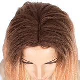 NOBLE Synthetic Lace Front Wigs | 26 Inch Natural Faux Locs Ombre Orange Wig | Kate - Noblehair