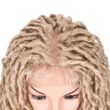 NOBLE GODDESS Synthetic 4*4 Lace Frontal Faux Locs Braids Wig | 24 inch Goddess Locs Wig | Blonde - Noblehair