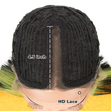 NOBLE Synthetic Lace Bob Wigs | 12 inch Lace front Wig Short Wigs | Fashion Green Light-shadow color - Noblehair