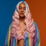 NOBLE Synthetic Lace Front Wigs | 24 Inch Super Soft Bio Hair Wig | Body Wave Colorful Wigs | QUEENA - Noblehair